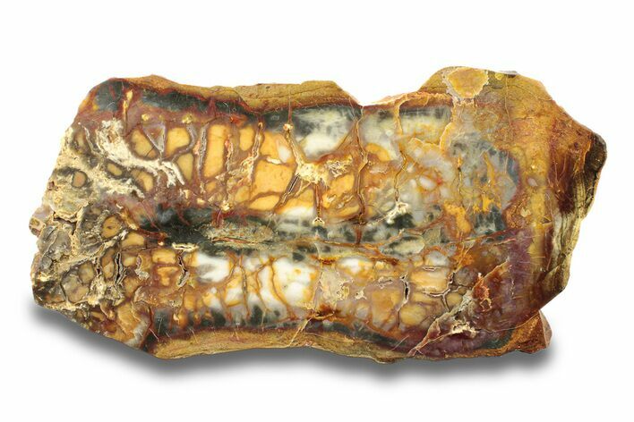 Colorful Red, Yellow, and Maroon Jasper/Agate Slab #279900
